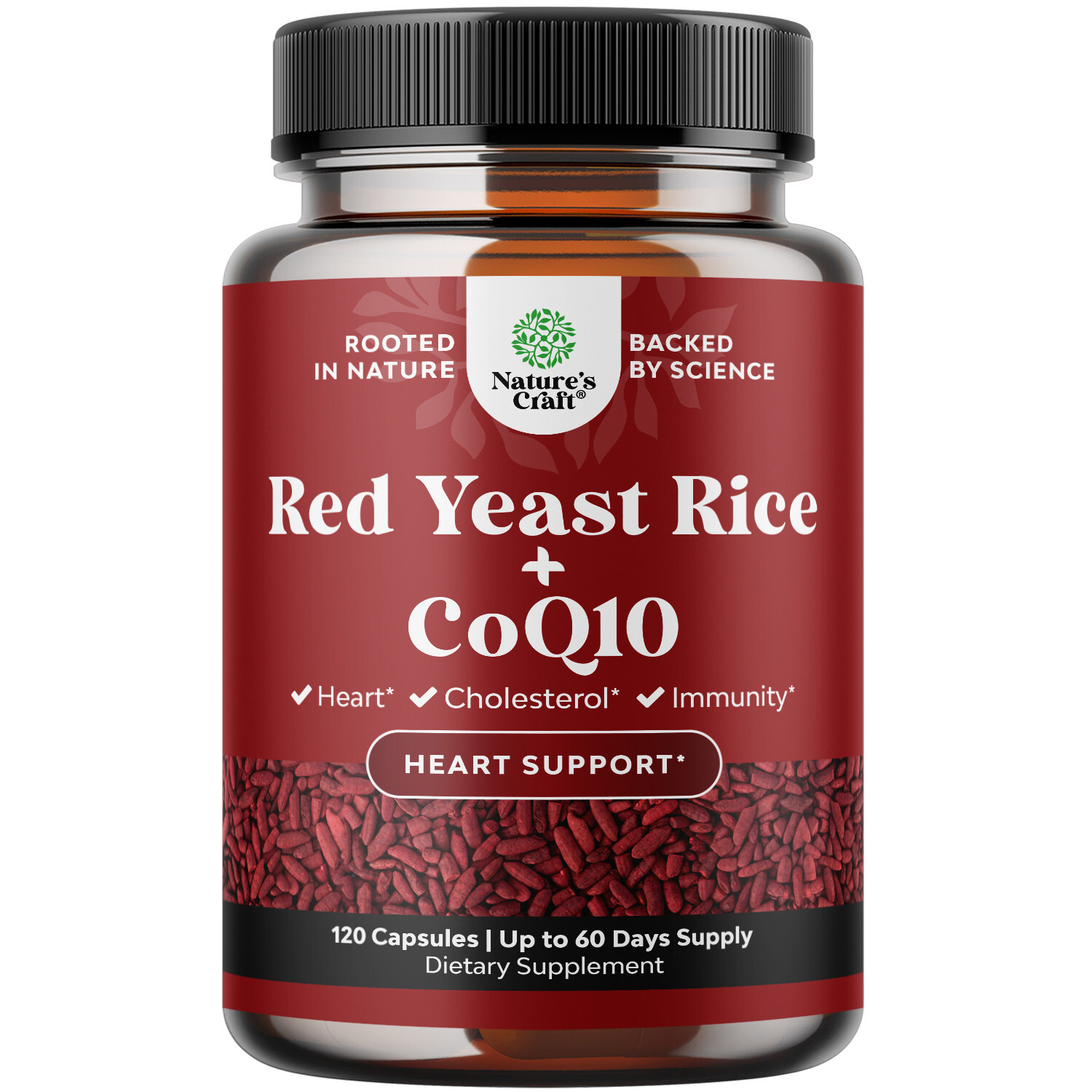 Extra Strength Red Yeast Rice Supplement - Potent 1200mg Per Serving
