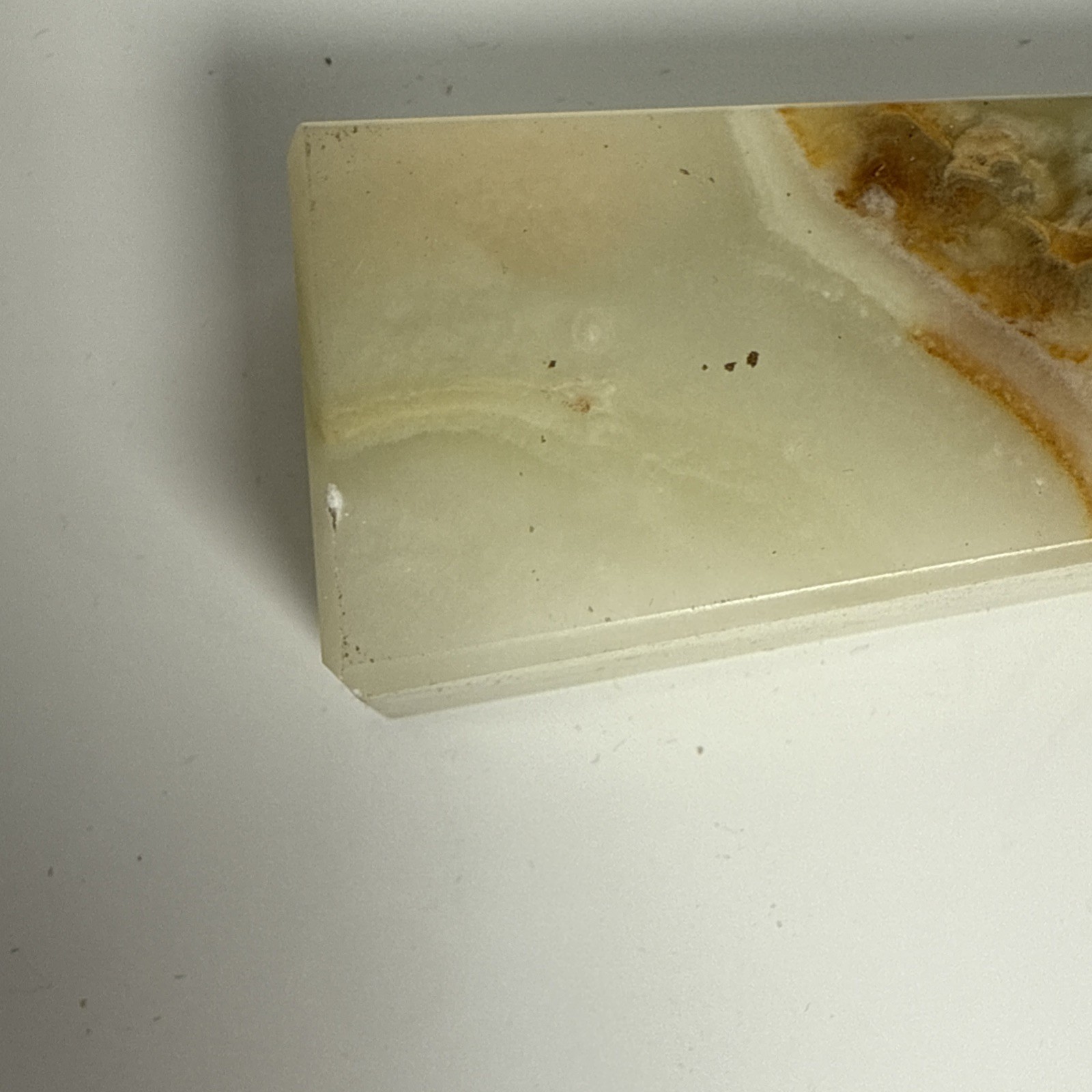 Onyx Italian Marble Rocker Desk Ink Blotter & Letter Opener