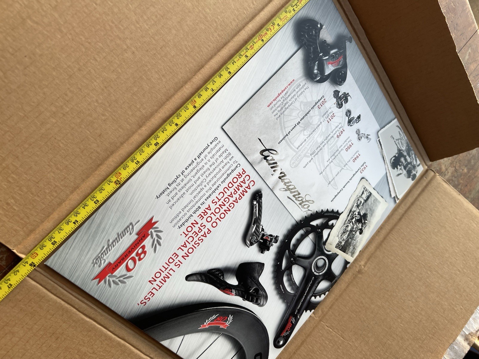 NOS Campagnolo 80th Anniversary Gruppo Shop Dealer Counter Top Poster 12 x 16