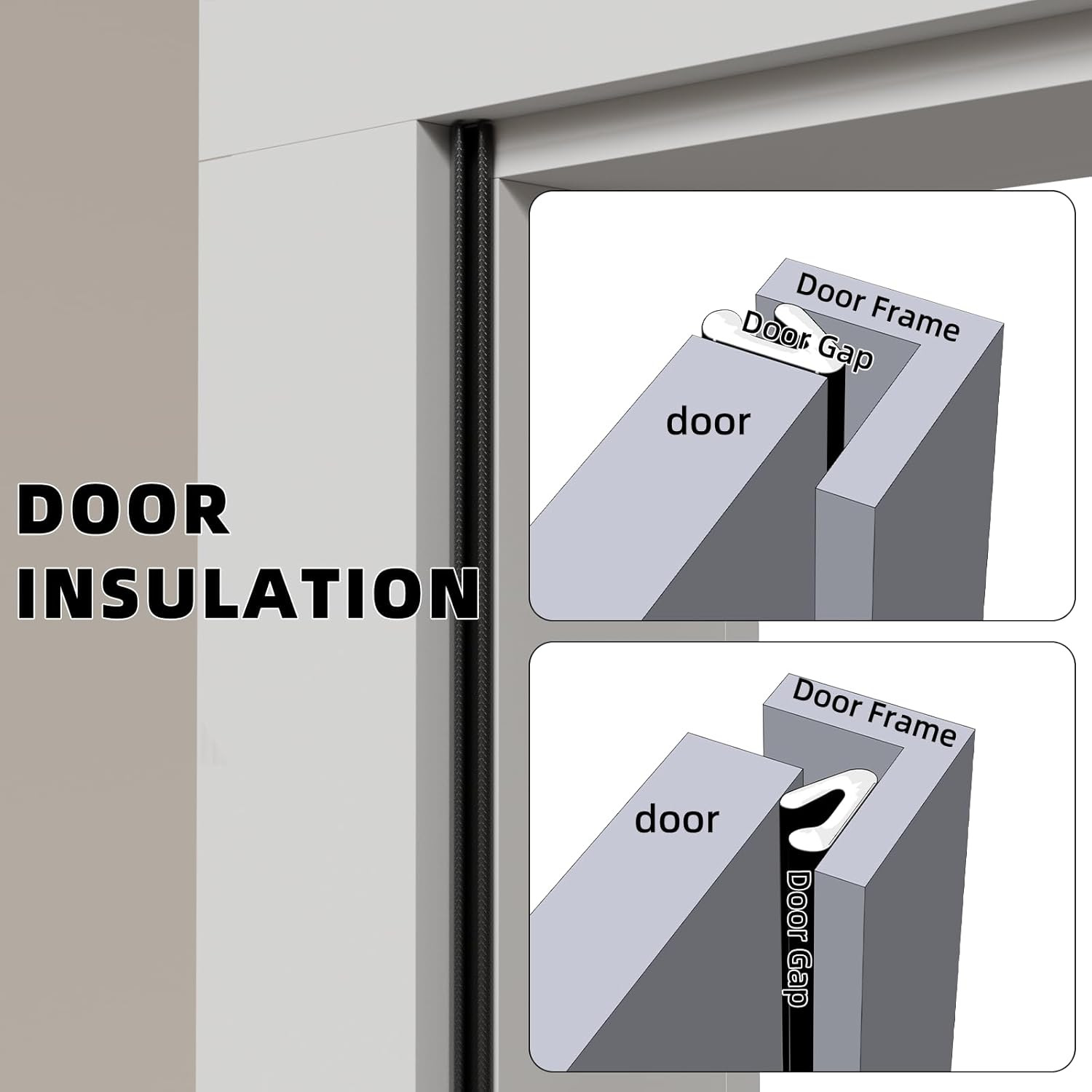 1 Pack*19.6 Ft Self-Adhesive V Shape Foam Window Weather Stripping Door Seal Ins