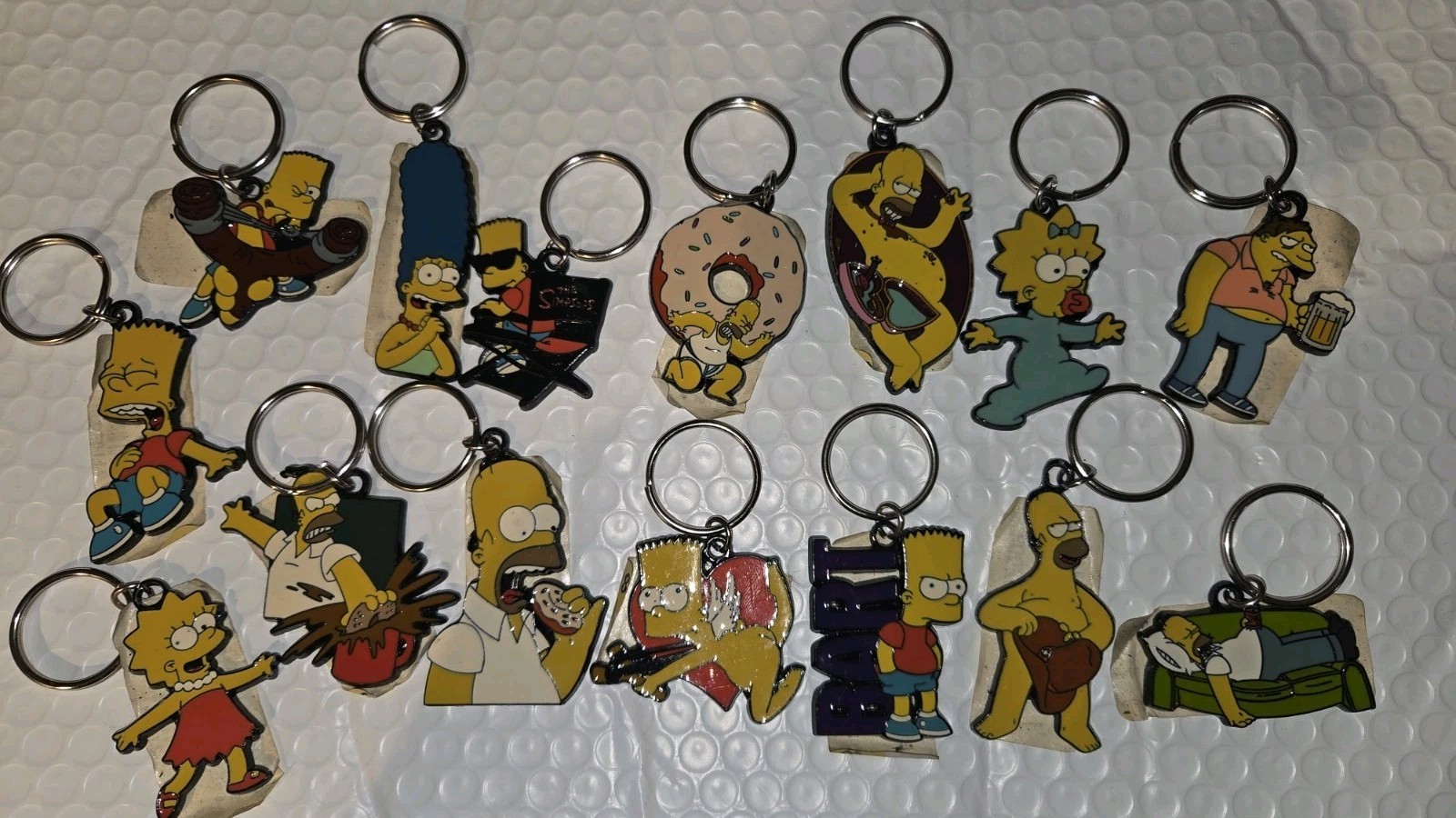 The Simpsons Key Chain Assortment of 15 Pcs. Lot 2002 Fox New