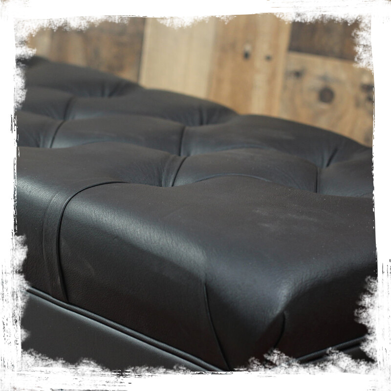 GRIFFIN Genuine Leather Duet Piano Bench Seat | Black Wood Keyboard Guitar Stool