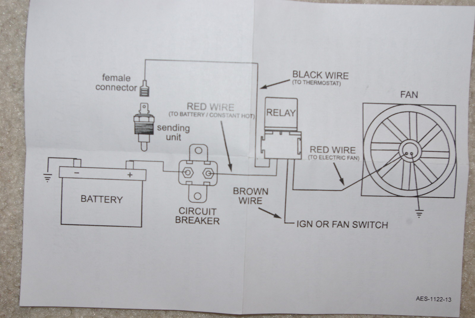 ELECTRIC FAN COMPLETE WIRING INSTALL KIT THERMOSTAT 40 AMP RELAY 185° SBC BBC