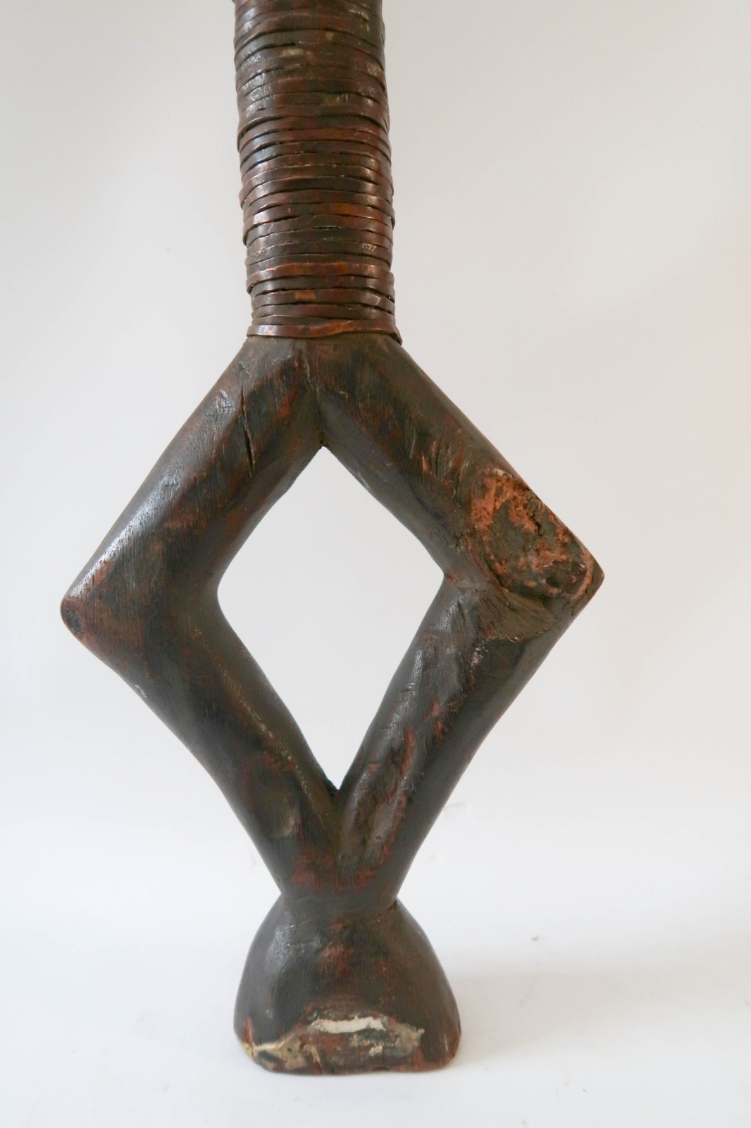 Vintage Sango Mbumba Reliquary Figure Gabon African Tribal Art Statue 22" Wood