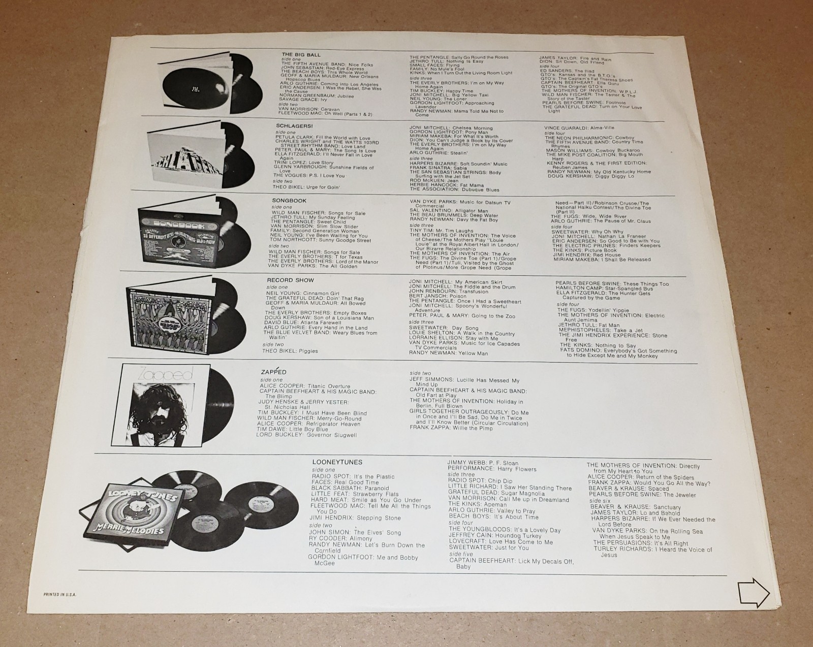 MEDICINE BALL CARAVAN RARE 1971 WHITE LABEL PROMO VINYL MINT-/MINT- ALICE COOPER