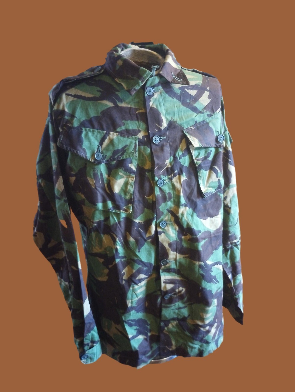 British DPM Jungle Combat Shirt Tropical Camouflage lightweight Size Large
