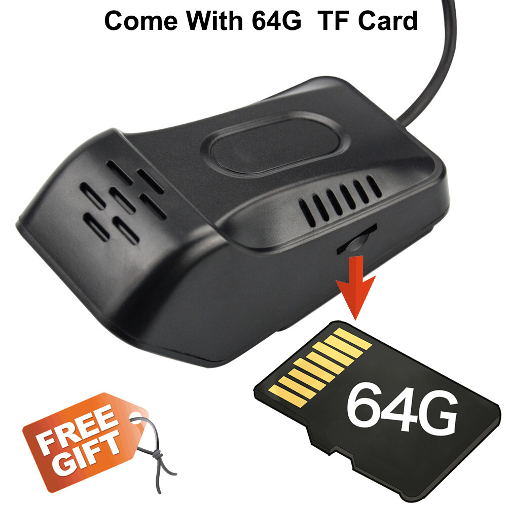 1080P HD USB Car DVR Dash Cam Camera ADAS Drive Video Recorder With 64G TF Card