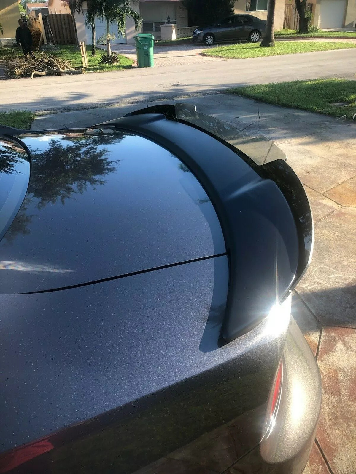 Fit 15-23 Dodge Charger SRT 2 Pcs BK Decklid Spoiler Gurney Flap Wicker bill