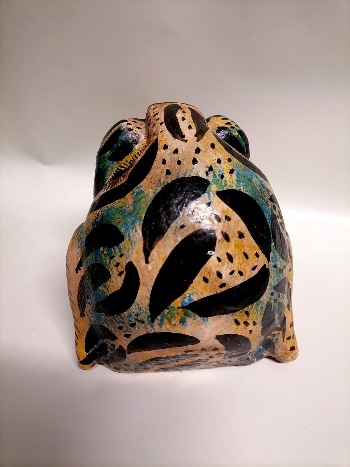 Small NEW Jaguar Head Mask Mexican Folk Art Carved Wood Guerrero Leopard Cat