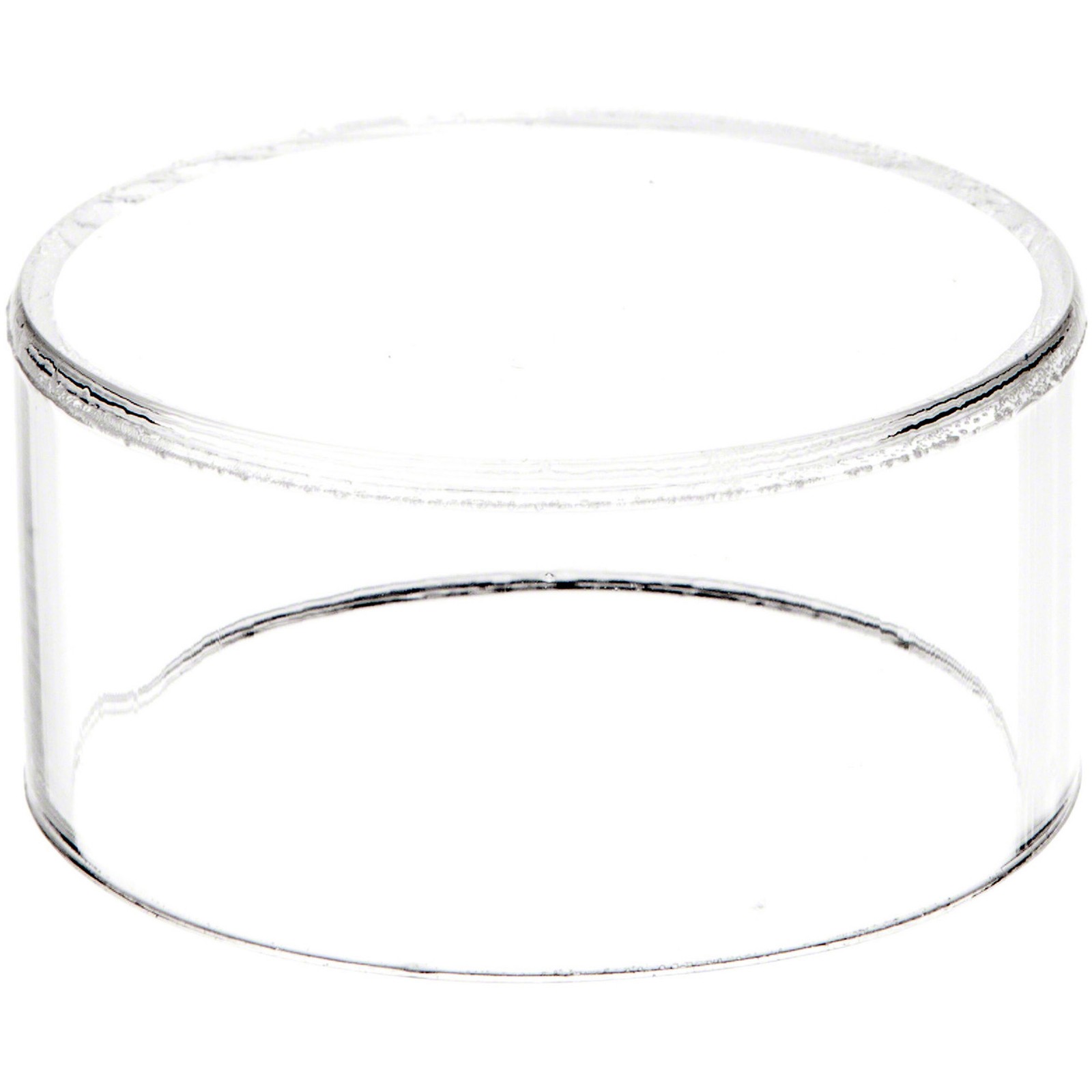 Plymor Clear Acrylic Round Cylinder Display Riser, 1.5" H x 3" D