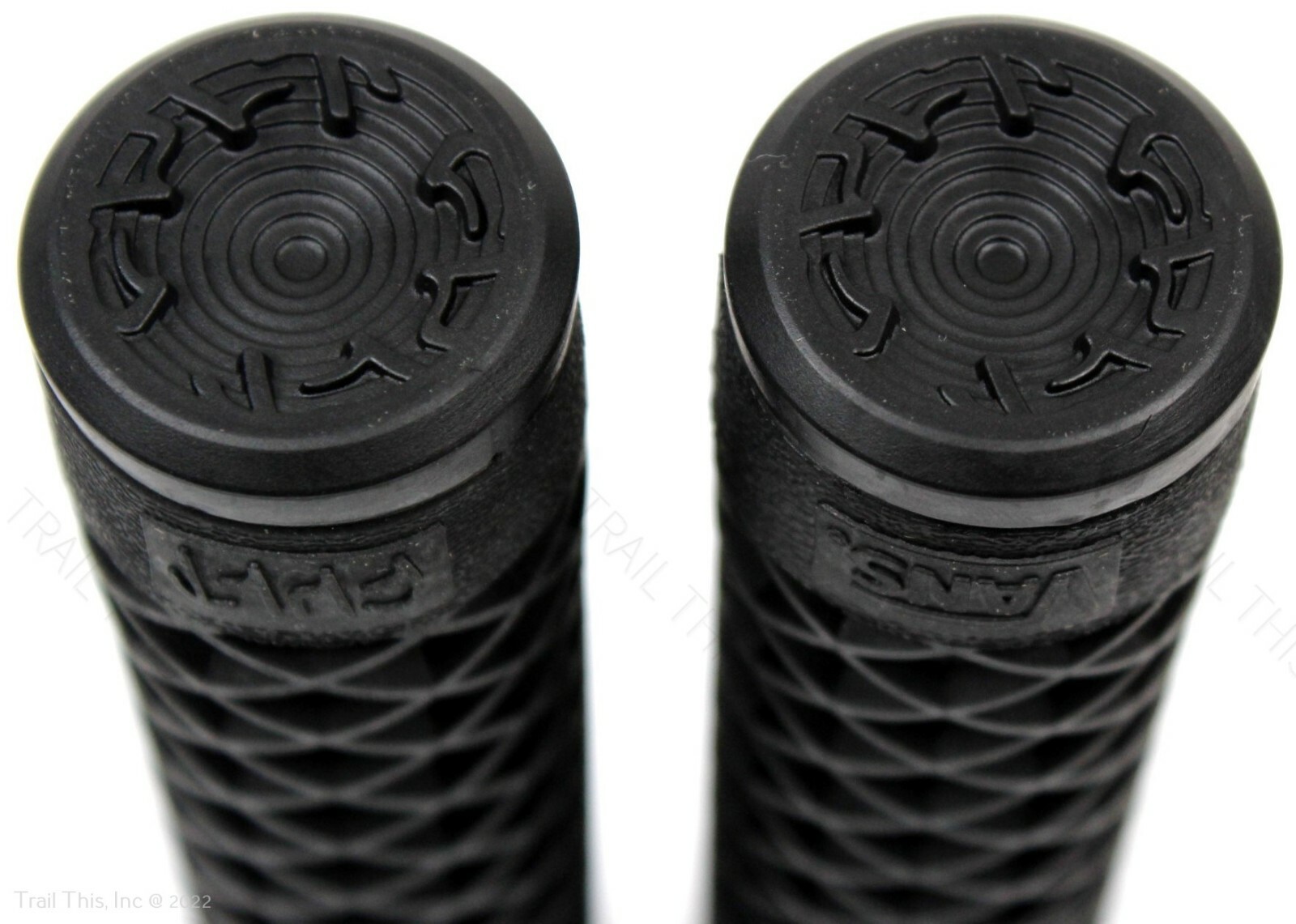 Cult X Vans Flangeless Black Fixed BMX Bike / Scooter Grips Waffle Pattern ODI