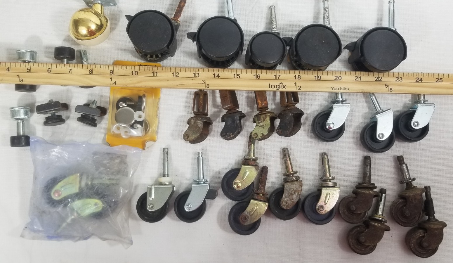 Lot Of Furniture Caster Wheels For Parts Or Repair Some Antique