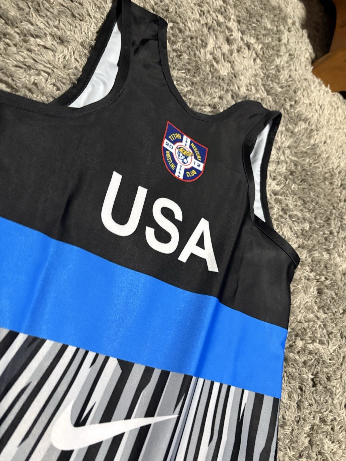 Black Oklahoma State Wrestling Singlet Adult Large