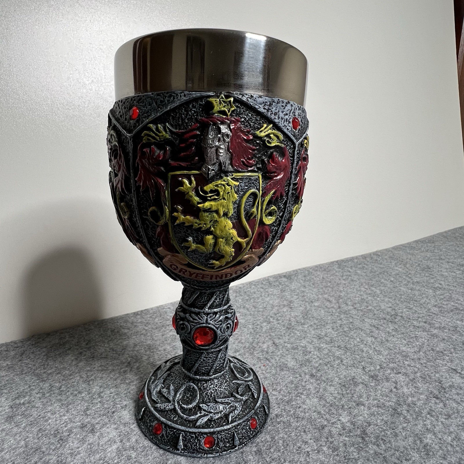 Harry Potter Gryffindor 7” Stainless Steel Resin Decorative Goblet