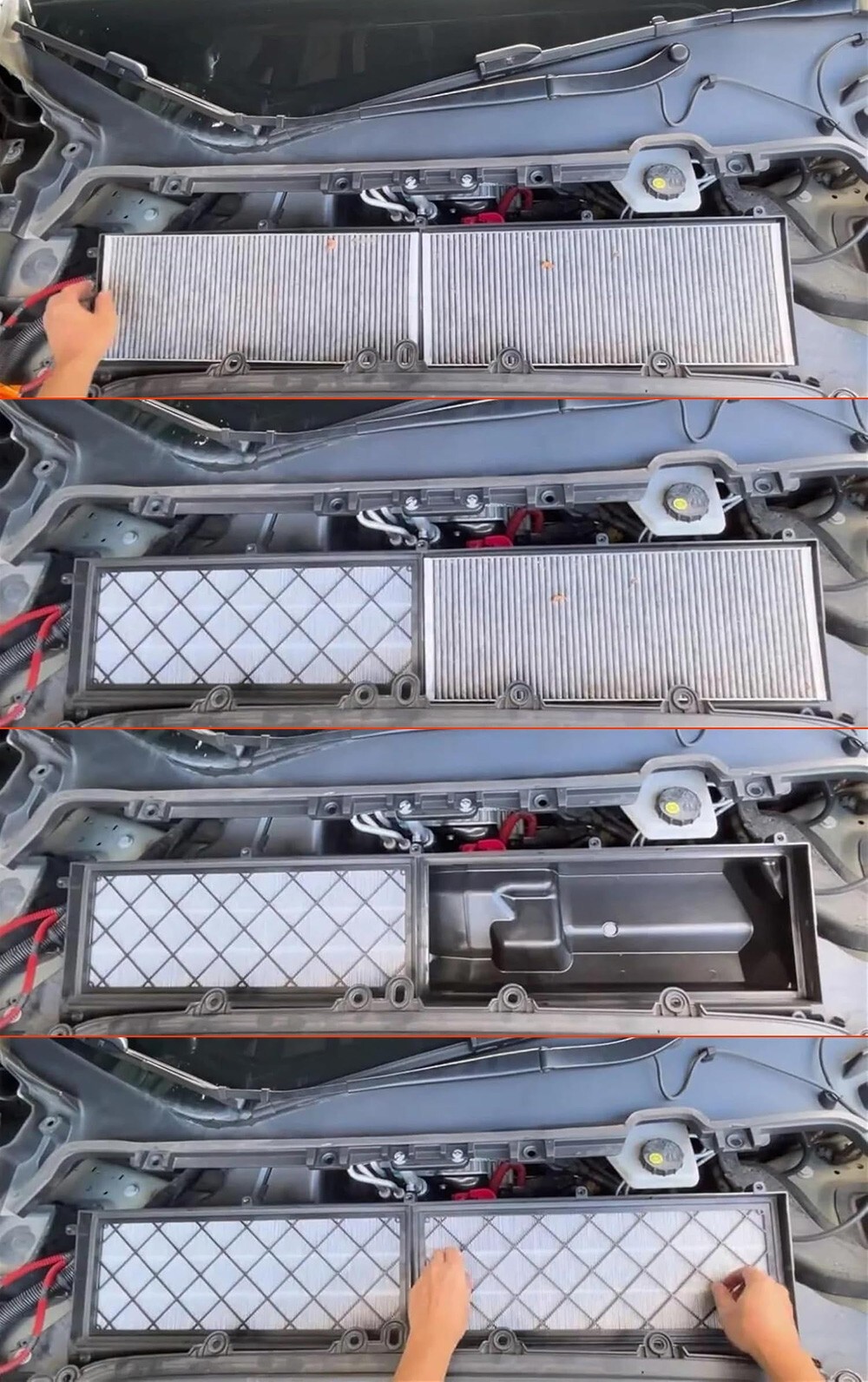 2x Tesla Model Y 20-24 A/C Activated Carbon Cabin Air Filter Set 1658376-00-A