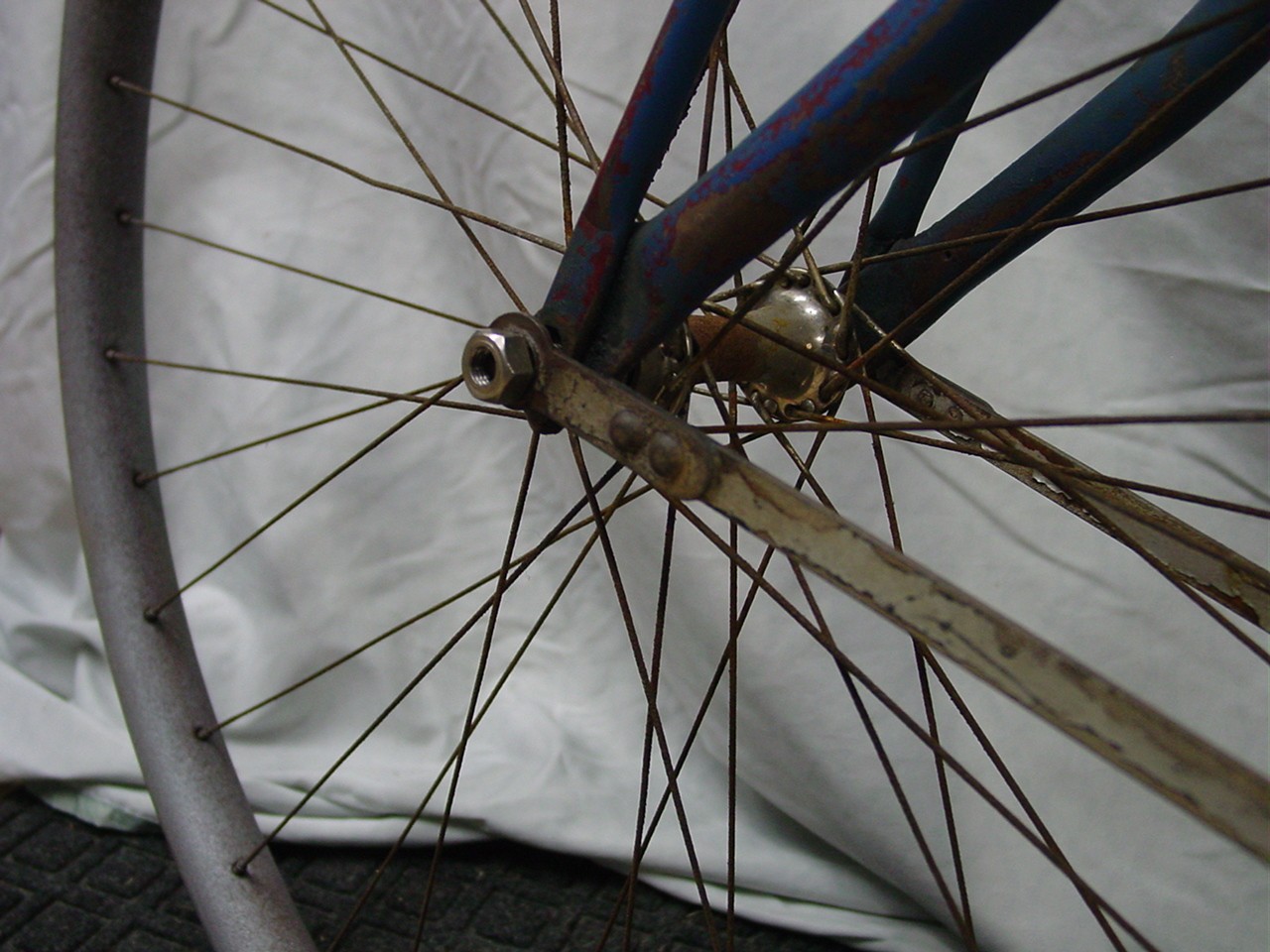 Antique 20's original ELGIN BICYCLE 28" metal clad rims vintage bike project NR