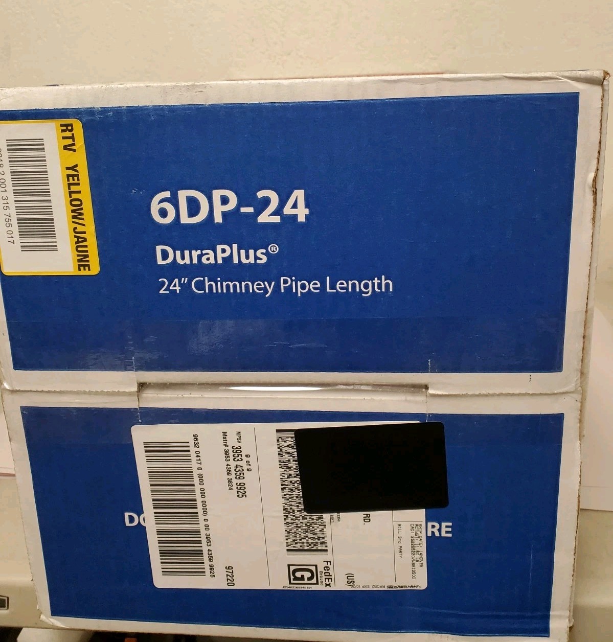 DuraVent DuraPlus All-Fuel Chimney 6 in. x 24 in. Diameter Chimney Pipe (6DP-24)