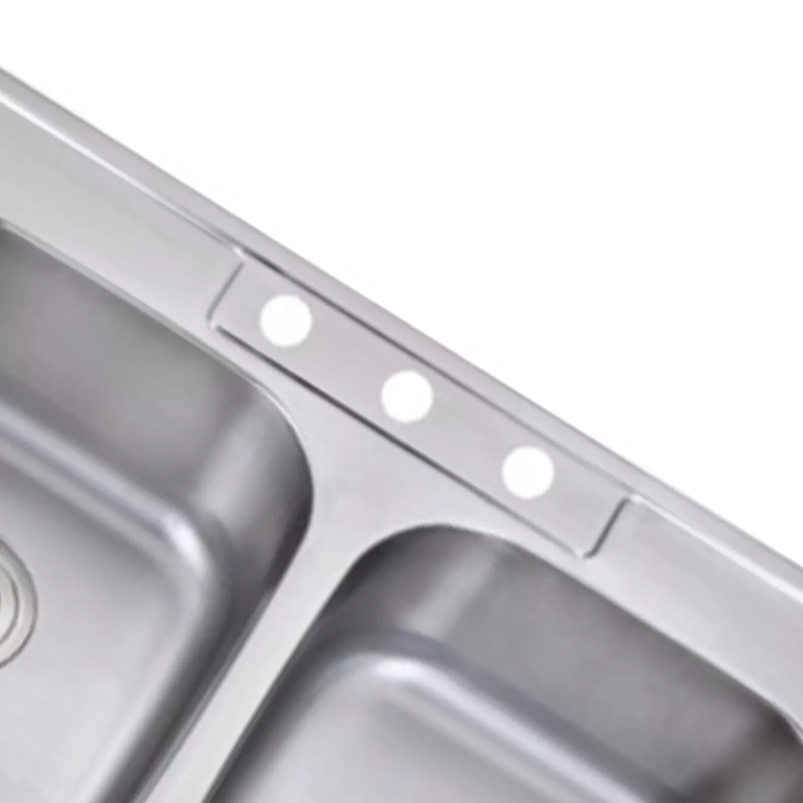 33'' x 22'' Drop In Stainless Steel Kitchen Sink, Top Mounted Deep Sink Double