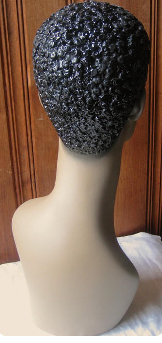 Female Mannequin Head Bust - Black Woman Hat Wig Necklace Display