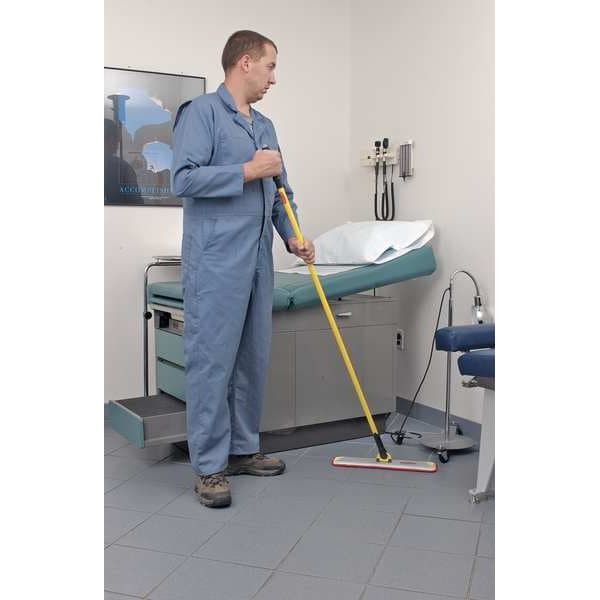 Rubbermaid Commercial Fgq80000wh00 18 In L Flat Mop Pad, 0.25 Oz Dry Wt,