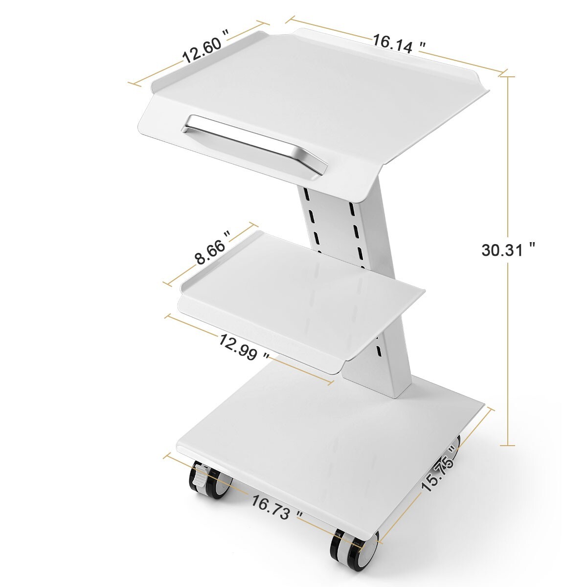 Dental Mobile Medical Cart /Cabinet with Drawers Wheels /Endo Implant Trolley
