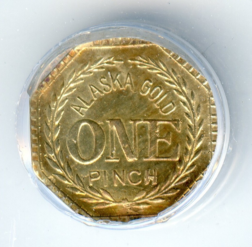 1898 Alaska / California Fractional Gold / 1 Pinch HK-844 / ANACS AU50 / Hart's