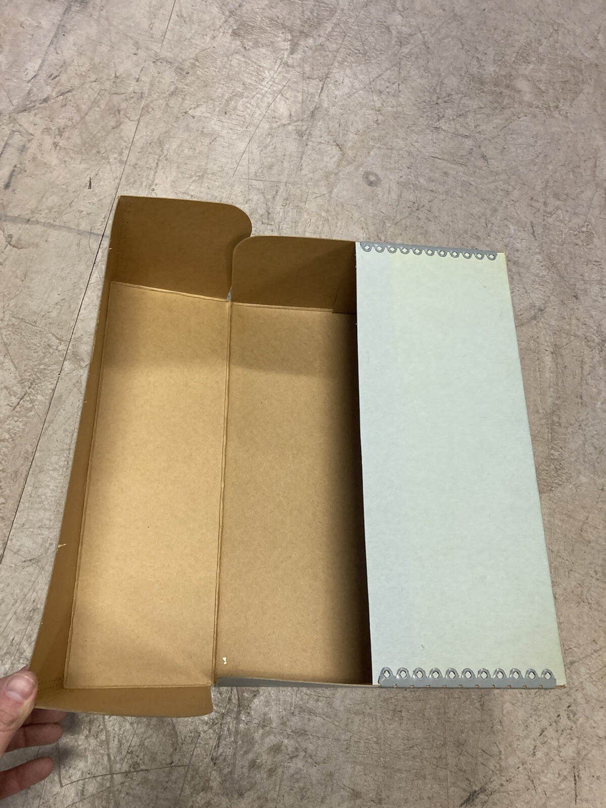 Vtg Archival Folio Storage Box Metal Edge Archival Boxboard AcidFree 15.5x10.5x5