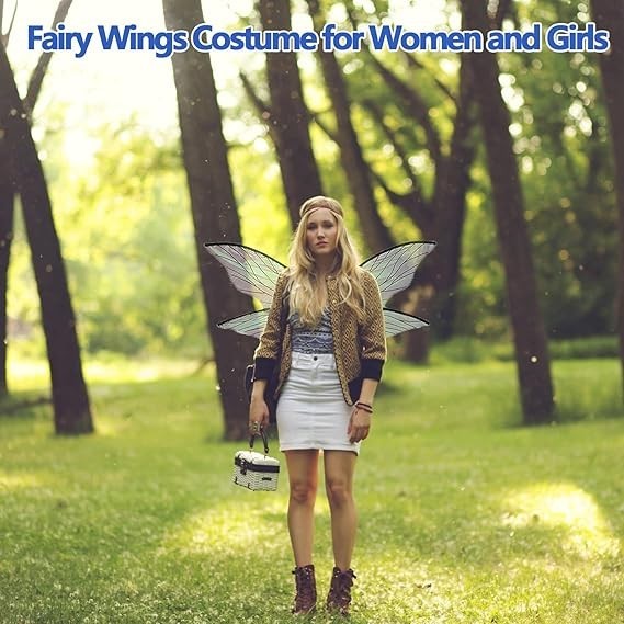 Fairy Wings for Adults, , Halloween Dress up Fairy Costumes Women Sparkling
