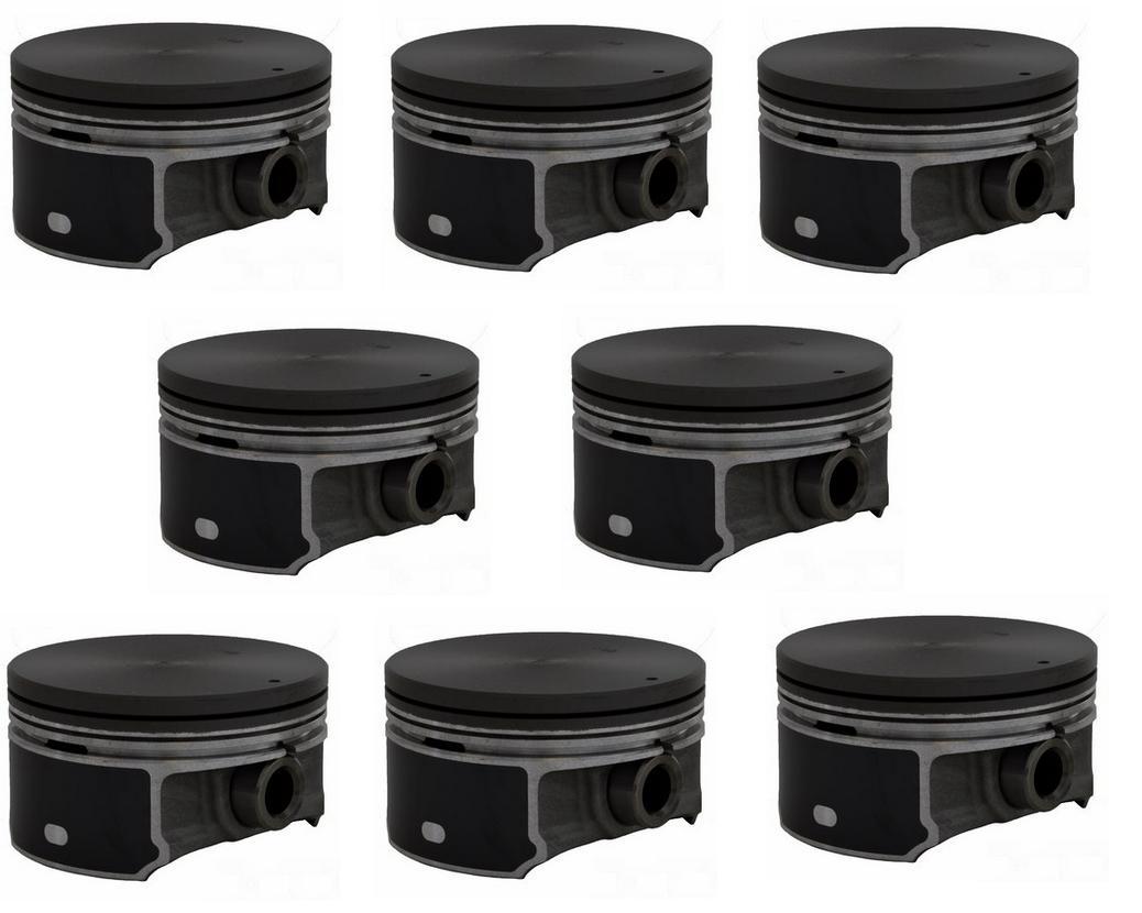 Coated Skirt Flat Top Pistons Set for 2002-2008 Chevrolet LS2 LQ4 LQ9 6.0L