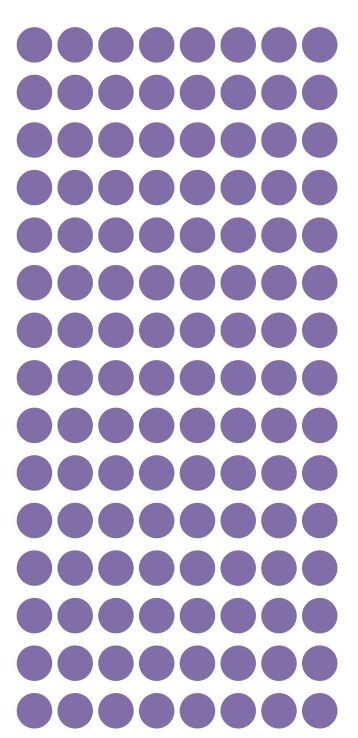 1/4" Lavender Dots Round Vinyl Color Coded Inventory Label 1/4 Inch Dot Stickers