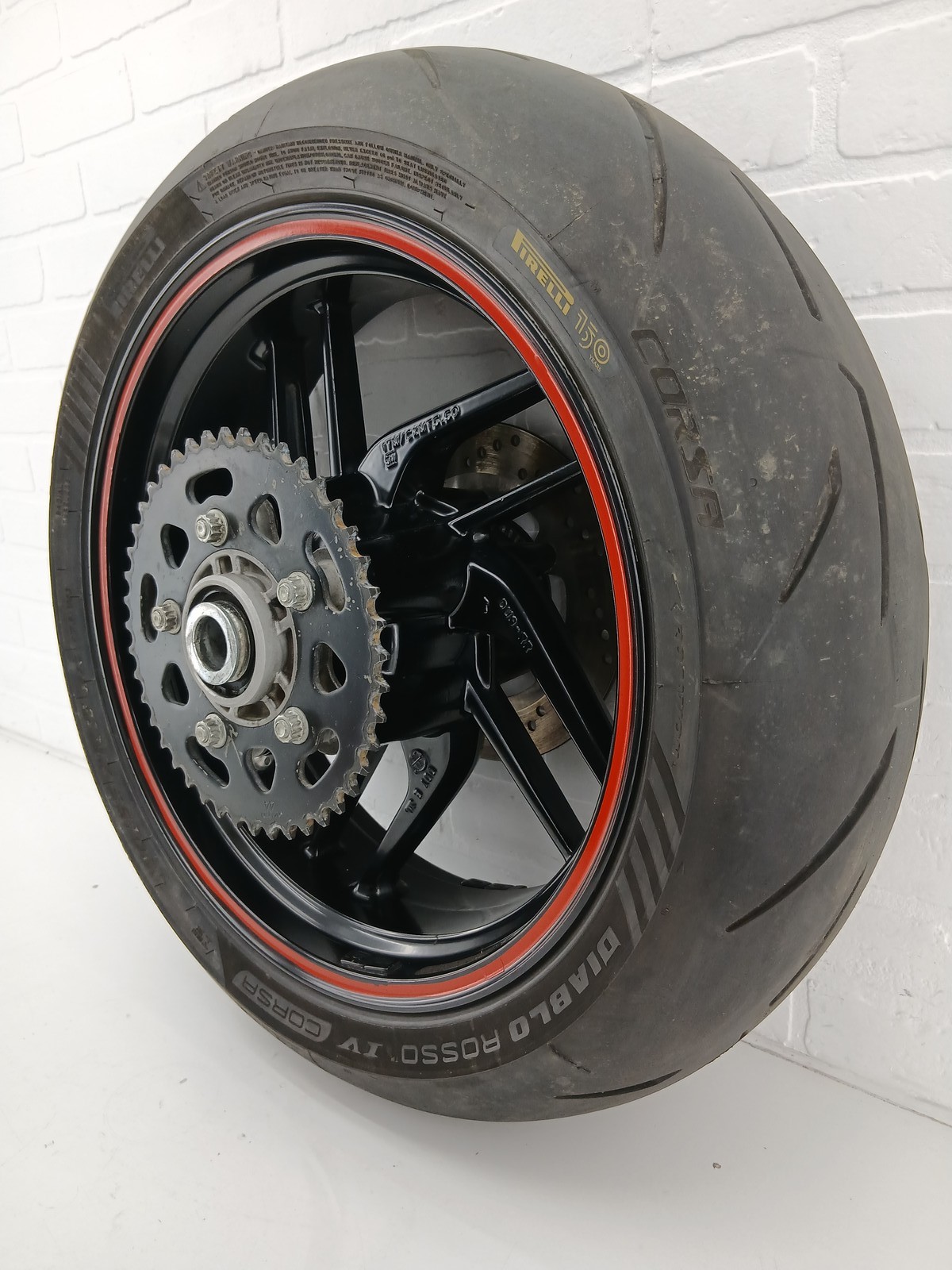 Ducati 899 959 Oem Rear Wheel STRAIGHT Rim Cush Drive Tire Pirelli 50221612ab