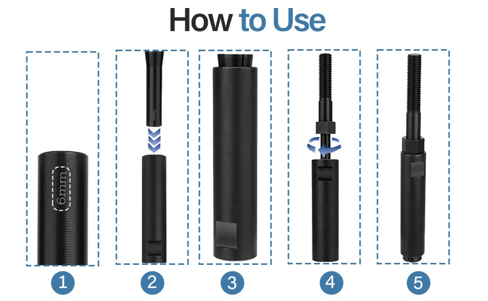 18pcs 95400 in-Line Dowel Pin Puller Master Set Includes Both SAE&Metric Collets