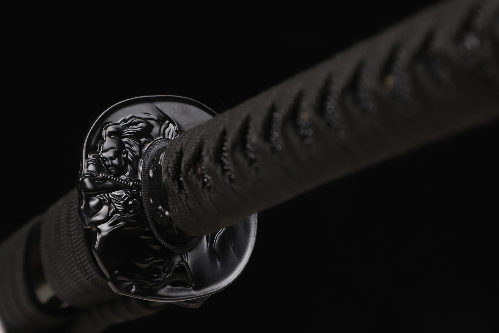 9260 Spring Steel Katana Japanese Samurai Sword All Black Full Tang Razor Sharp