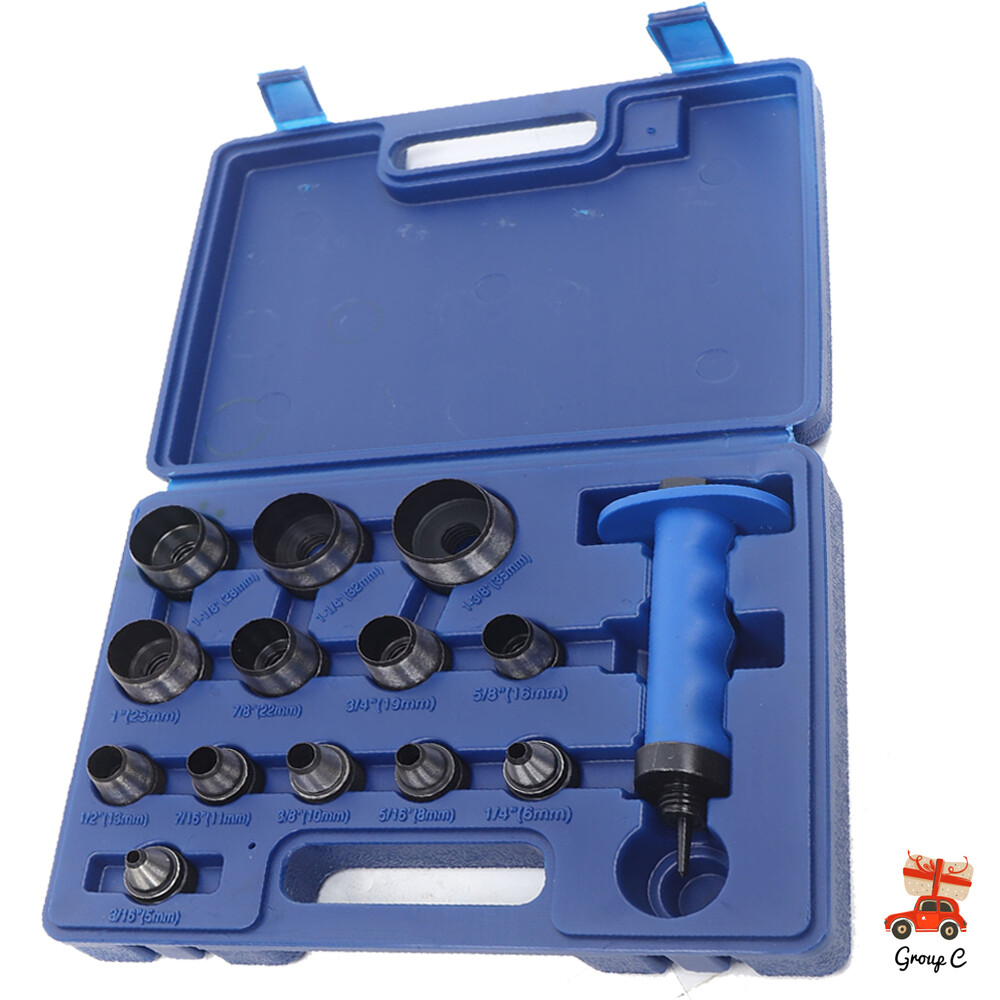 Hollow Punch Hole Punch Set Gasket Punch Set 3/16” to 1-3/8” Inch (5-35mm)