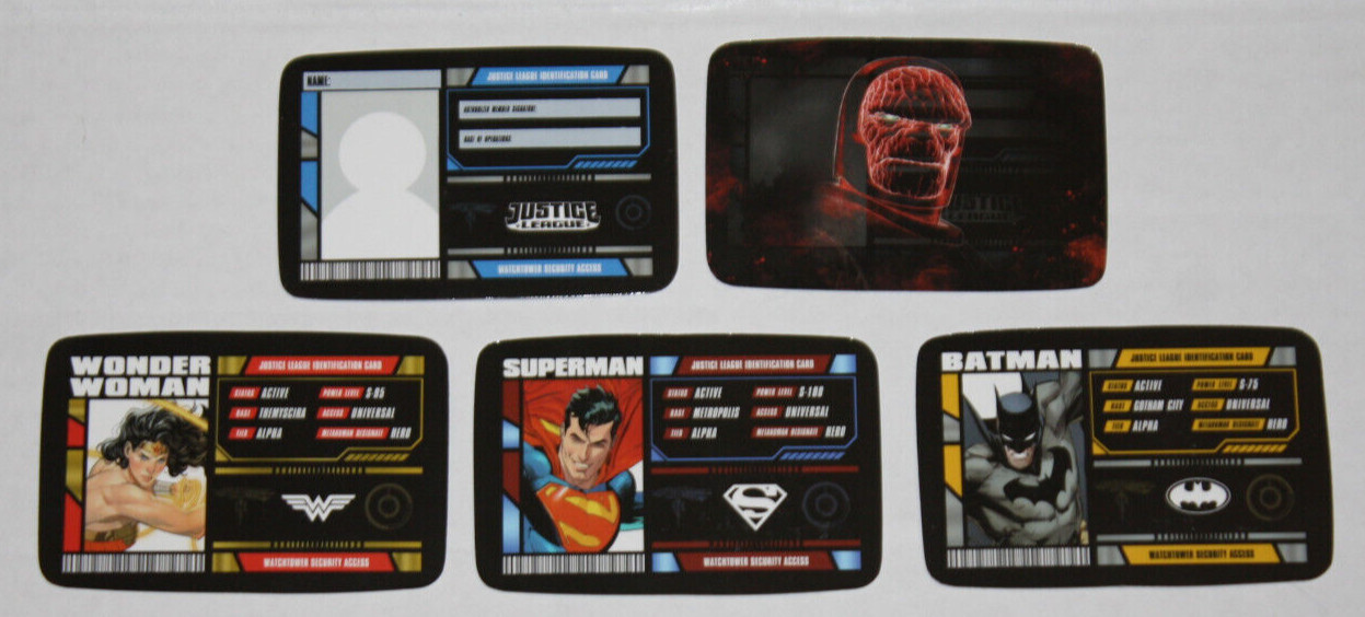 2024-25 DC Justice League Membership ID Cards SET OF TWELVE - Supes Bats GL Etc