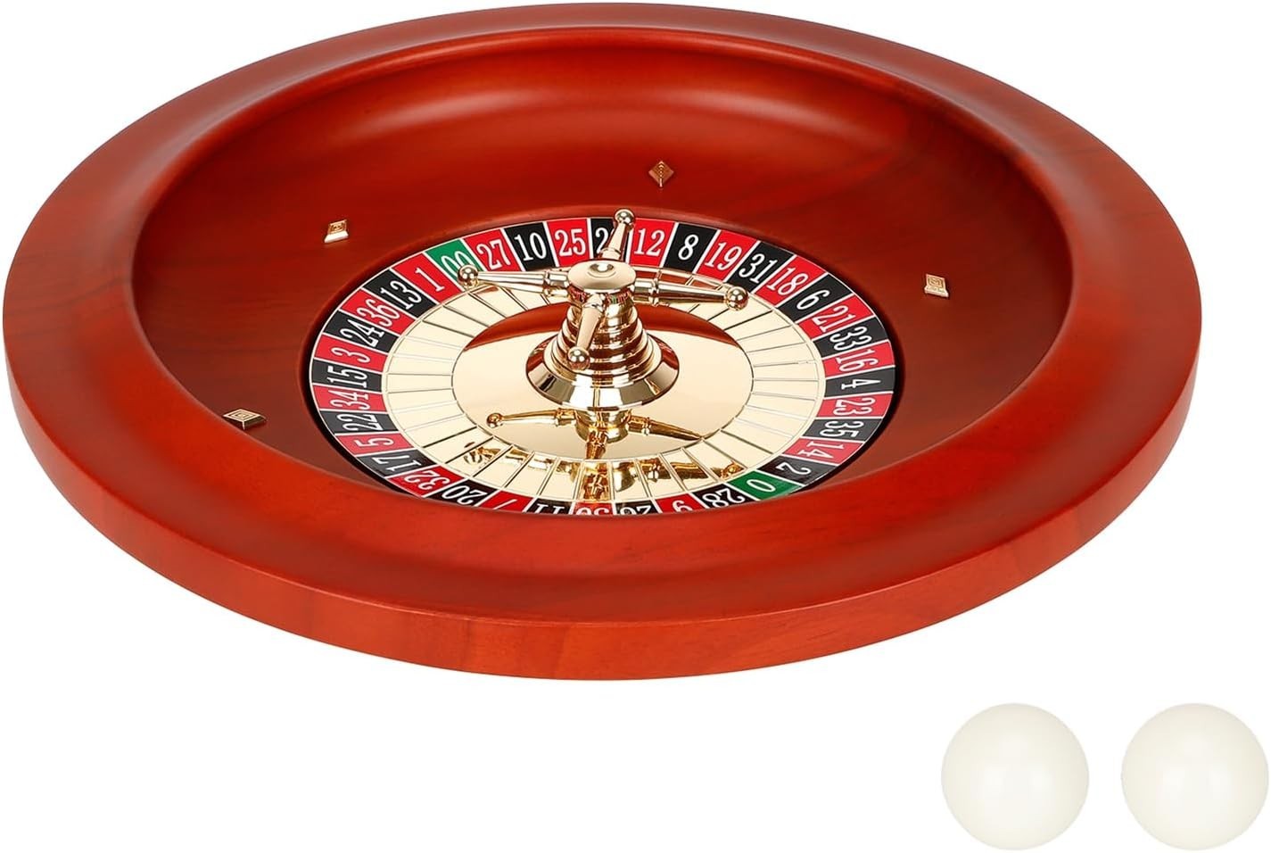 Wooden Roulette Wheel, 11 Inch Solid Wood Casino Roulette Wheels for Adults, Pro