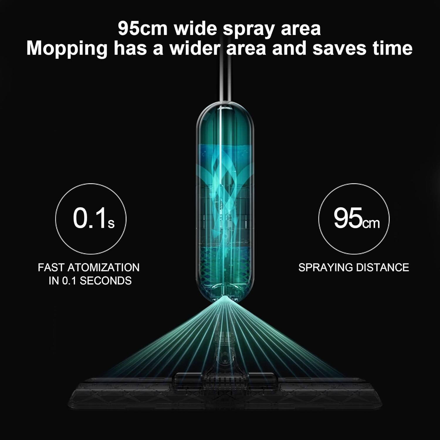 360° Spray Mops for Floor Cleaning with 5 Washable Pads, Wet Dry Microfiber Mop