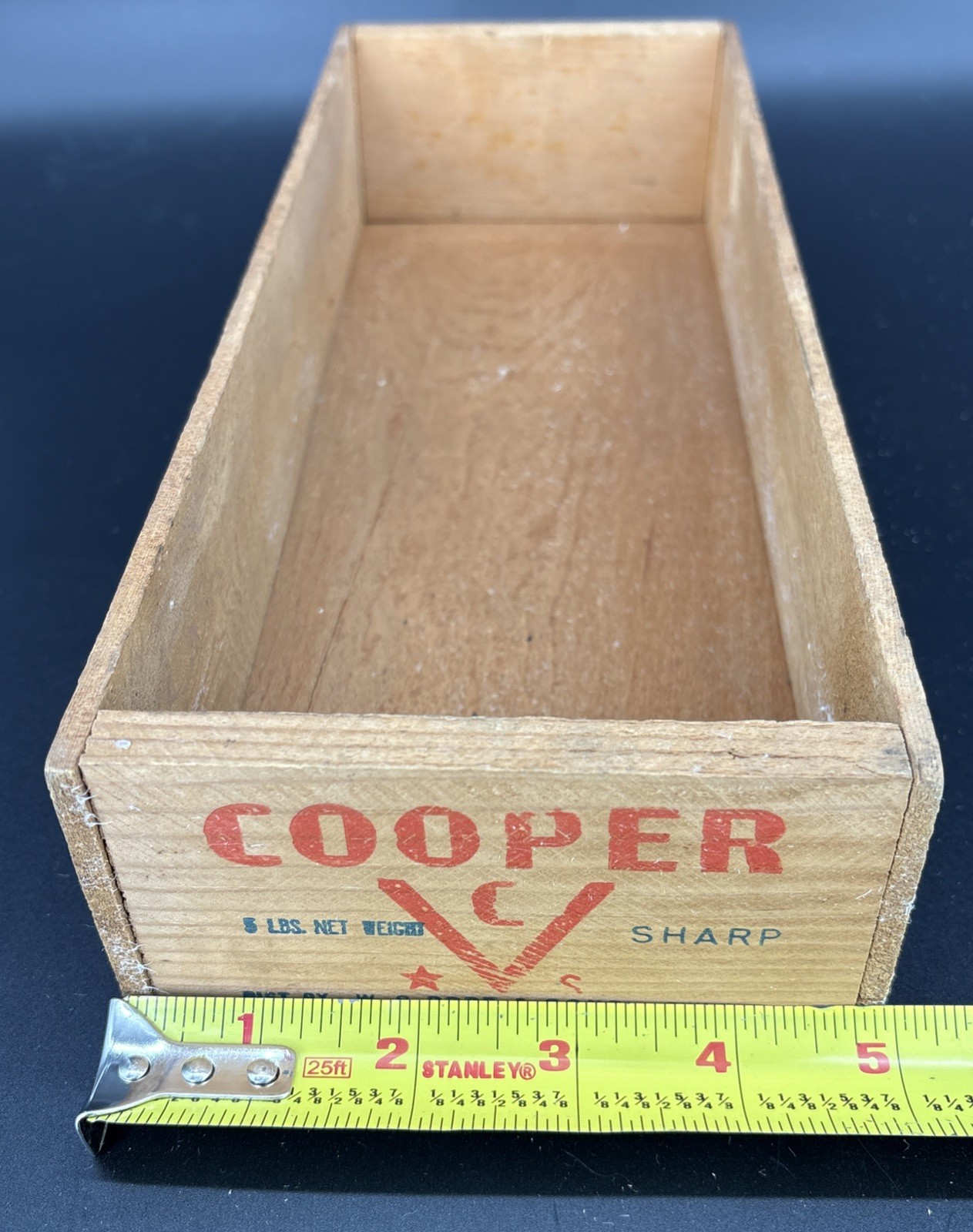 Vintage Cooper Sharp Cheese Box Pope & Sons Phila Pa. Wooden Advertising