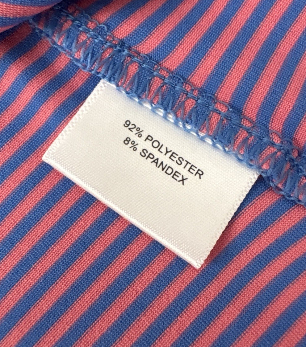 NEW Peter Millar Women's Vista Stripe Shirley Sleeveless Golf Polo Pink Blue XS