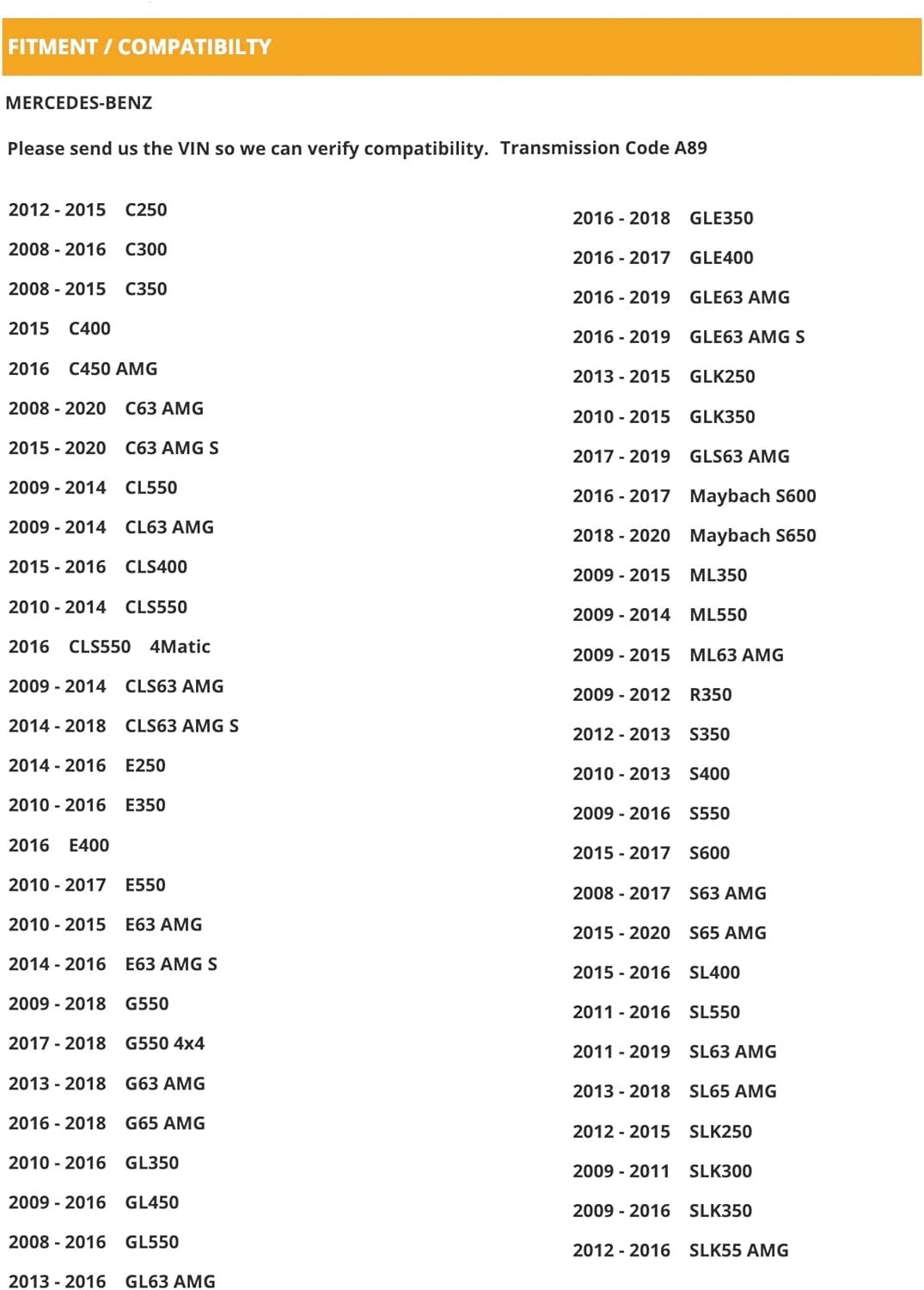 Transmission Service Kit: 6L ATF, Filter, Gaskets, Pan Bolts for Mercedes 2010+