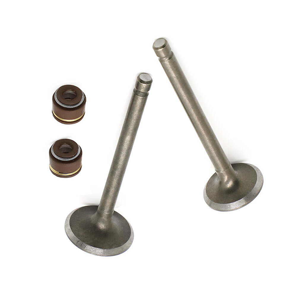 FOR YAMAHA INTAKE EXHAUST VALVES W/ SEALS 1985-05 YFM80 BADGER 80 RAPTOR Moto-4