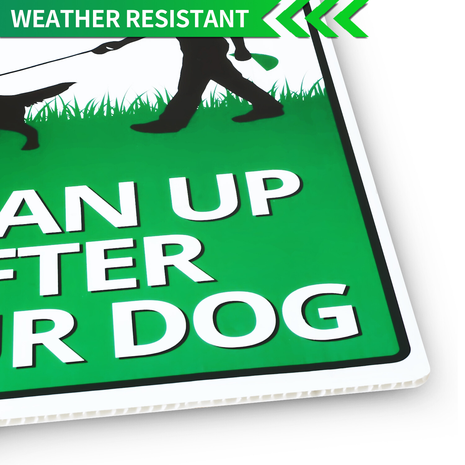 Clean Up After Your Dog Sign Metal Stake Clean Up After Pet Warning Lawn Signs