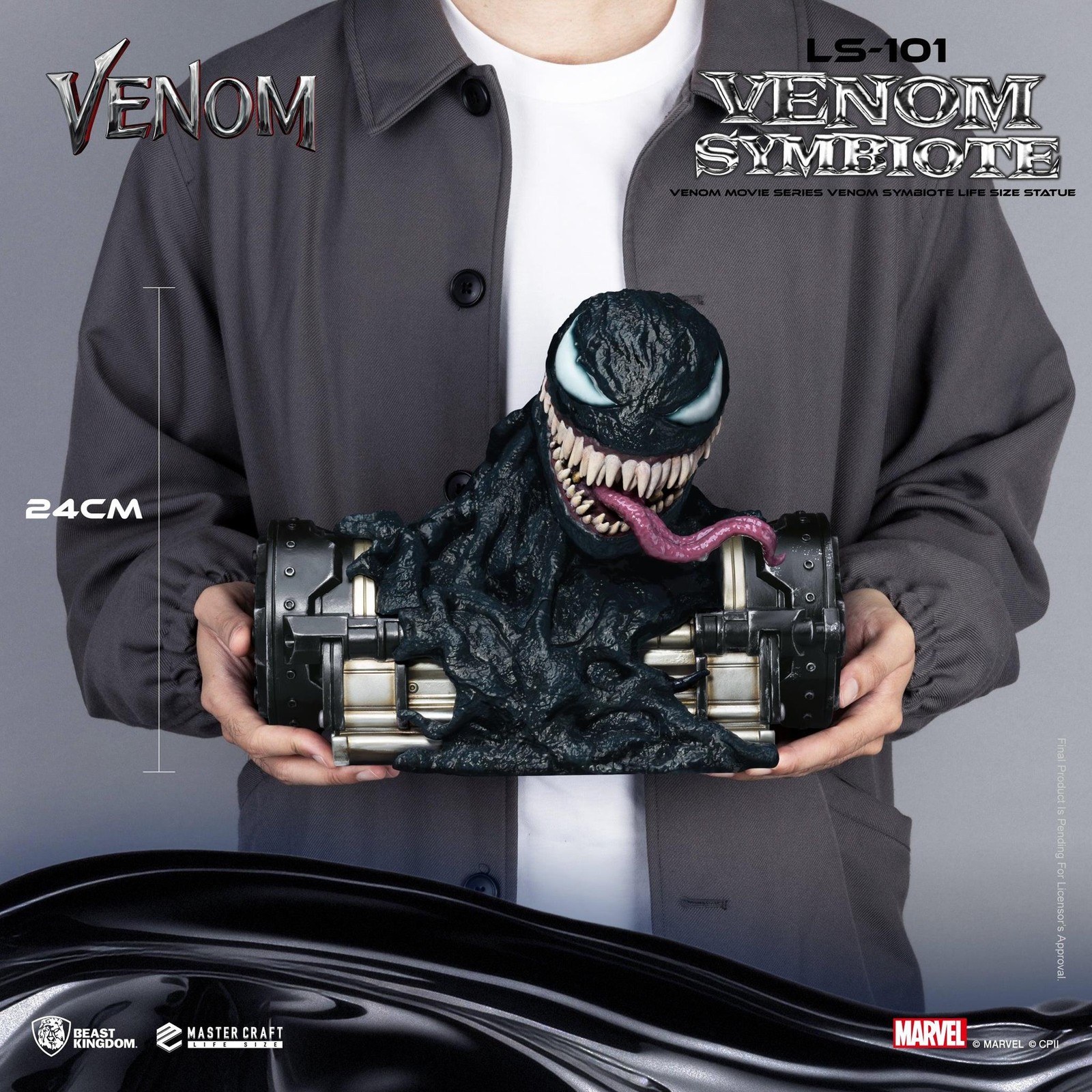 Venom Movie Series Venom Symbiote in Canister Resin Table Top Statue