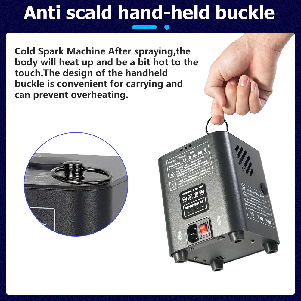 2Pack Mini Cold Spark Machine Firework Machine Wedding Stage Effect Remote 1-3M