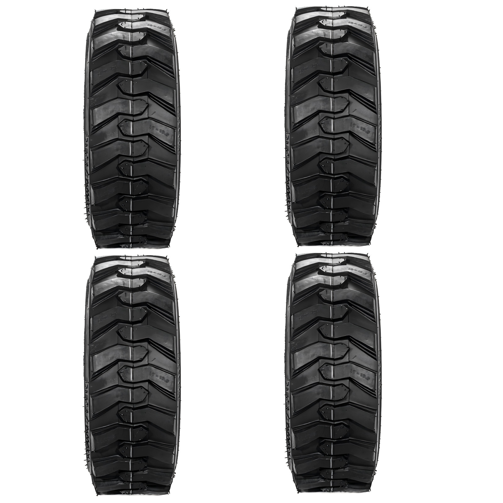 Set 4 10x16.5 12 Ply Skid Steer Tires 10-16.5 for Bobcat 10 16.5 Heavy Duty