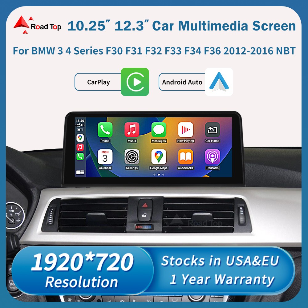10.25"CarPlay Linux Touch Screen For BMW 3 4 serie F30 F31 F32 F33 F34 F36 NBT