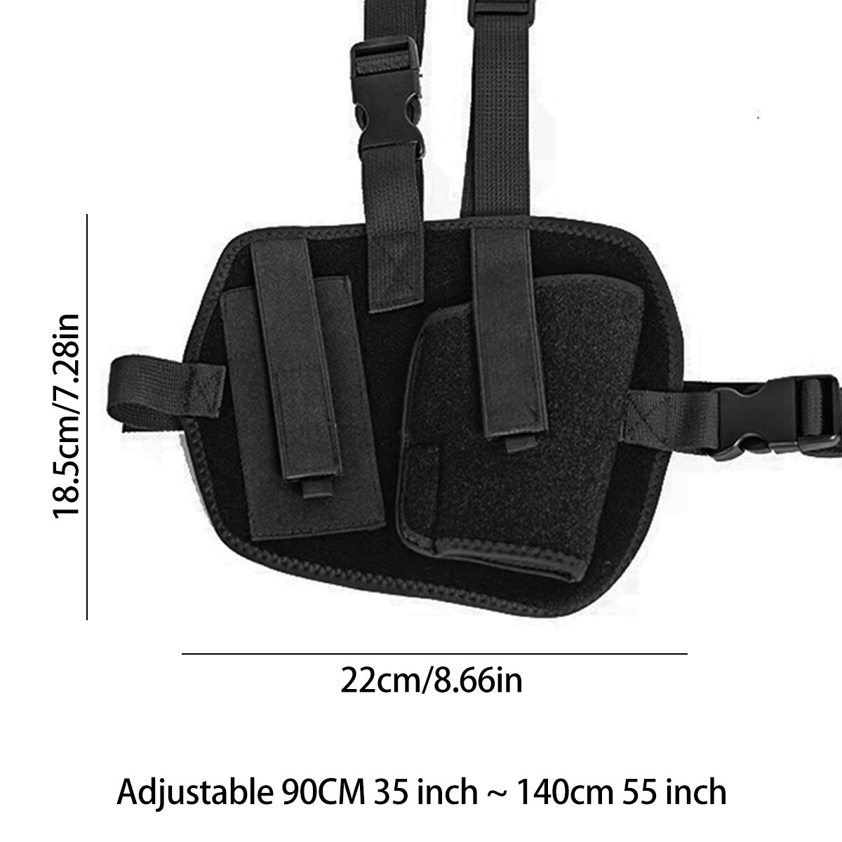 Tactical Chest holster Holster for Concealed Carry Adjustable Pistol Gun Holster