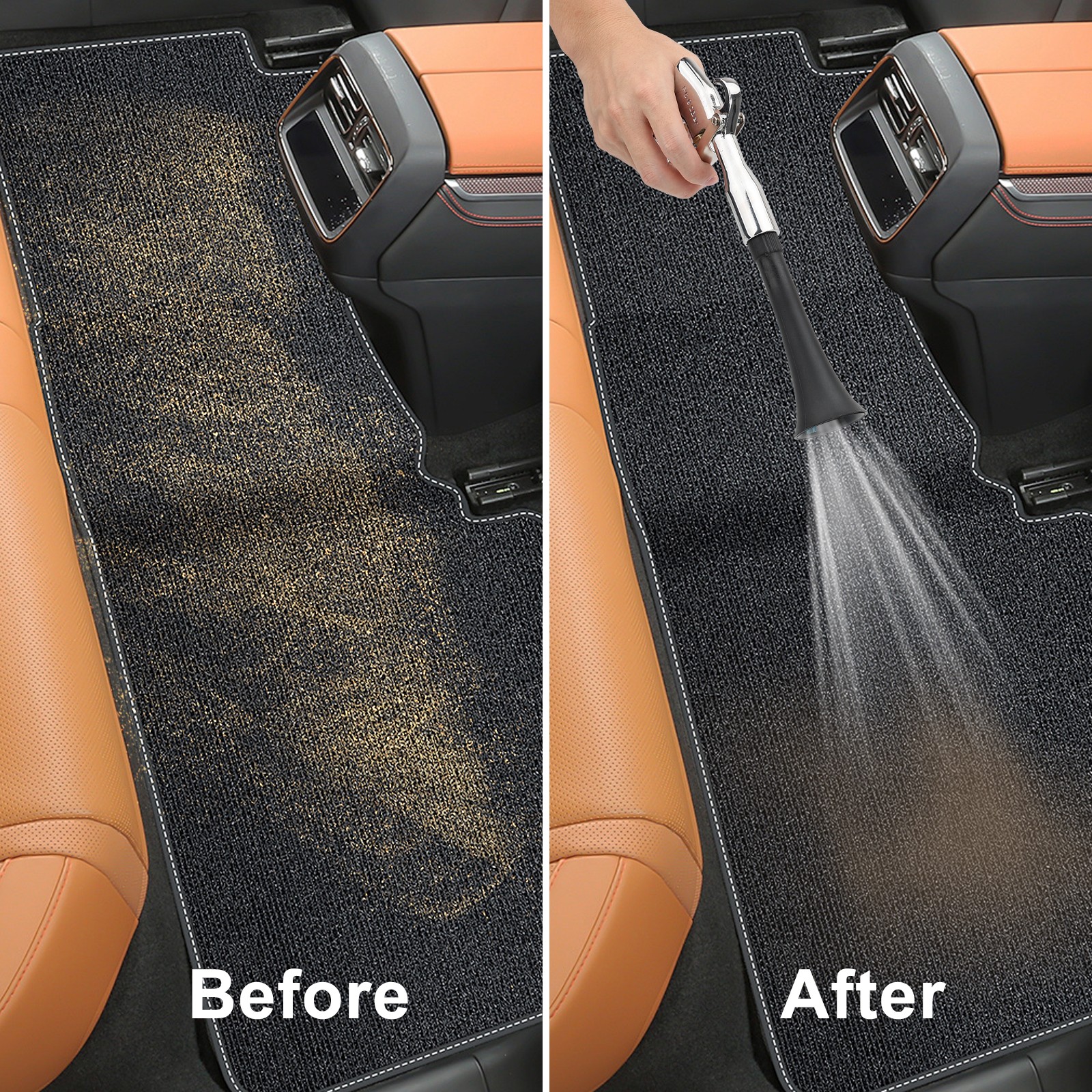 3PCS High-Pressure Car Cleaning Gun Tornado Air Blow Tool 360° Rotating 1/4" NPT