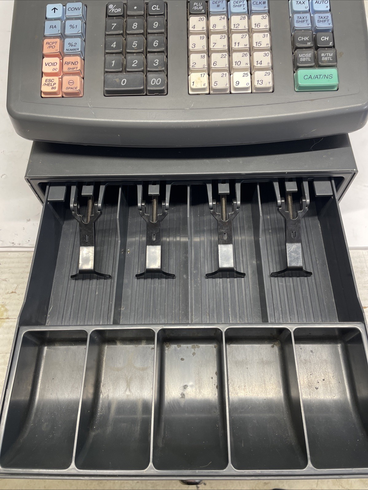 Sharp XE-A22S Electronic Cash Register Thermal Print Tested No Key Read Desc