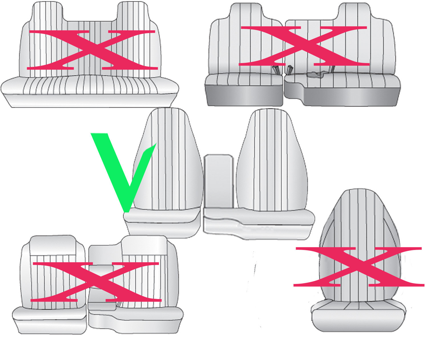 Car seat covers cotton solid charcoal fits 98-03 FORD RANGER 60/40 highback